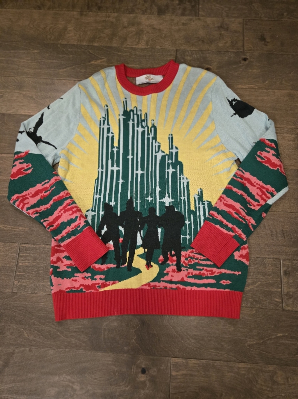 Licensed Wizard Of Oz Adult Size Medium Knit Sweater, Brand New, Emerald City